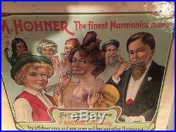 Vintage Advertising Hohner Harmonica Store Display Case