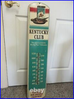 Vintage Advertising Kentucky Club Tobacco Store Display Thermometer M-352