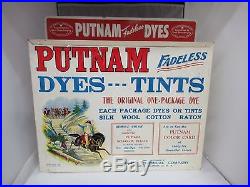 Vintage Advertising Putnam Dyes Store Display, 595t