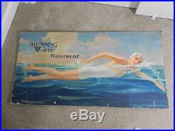 Vintage Advertising Sign-1930's Munsingwear Waterwear Paperboard Sign-very Rare