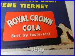 Vintage Advertising Sign- 1946 Royal Crown Cola Gene Tierney- Dragonwyck Movie