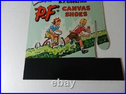 Vintage Advertising Sign / Store Display- B. F. Goodrich Canvas Shoes For Kids