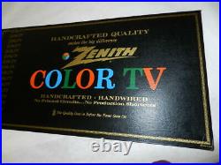 Vintage Advertising Sign- Zenith Color Tv Store Counter Sign- Vintage Television