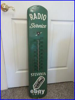 Vintage Advertising Sylvania Radio Tubes Thermometer Store Display 990-q