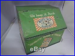 Vintage Advertising Tobacco Bech-nut Green Store Counter Display Bin Tin 164-x