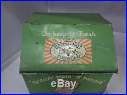 Vintage Advertising Tobacco Bech-nut Green Store Counter Display Bin Tin 164-x