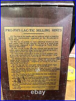 Vintage Advertising Tooth Brush Display 1920 Rare Sign Tin Litho Pro-phy-lac-tic