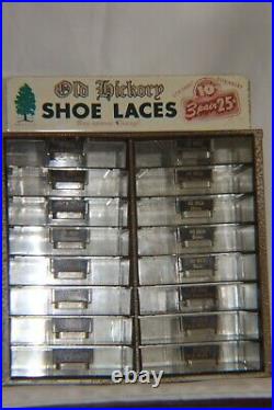 Vintage Advertisingold Hickory Shoe Lace Display Case