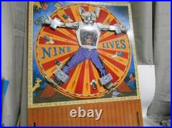 Vintage Aerosmith Nine Lives Cardboard Store Display Standee Motorized Ad
