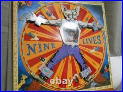 Vintage Aerosmith Nine Lives Cardboard Store Display Standee Motorized Ad
