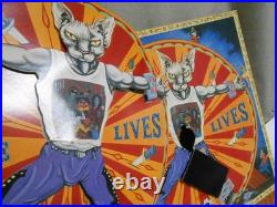 Vintage Aerosmith Nine Lives Cardboard Store Display Standee Motorized Ad