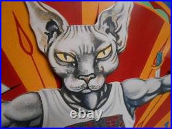 Vintage Aerosmith Nine Lives Cardboard Store Display Standee Motorized Ad