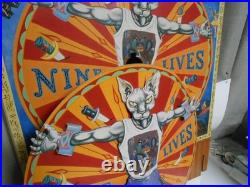 Vintage Aerosmith Nine Lives Cardboard Store Display Standee Motorized Ad