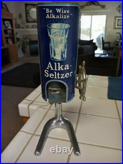 Vintage Alka-Seltzer Dispenser Advertising Soda Fountain Drug Store Sign Display
