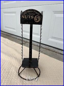 Vintage All-Ways Fresh Salted Nuts Metal Rotating Table Top Display, Black, 15