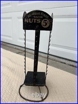 Vintage All-Ways Fresh Salted Nuts Metal Rotating Table Top Display, Black, 15