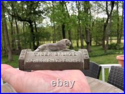 Vintage American Brake Shoe Company Tiger Bronze Paperweight Auto Train Aircraft