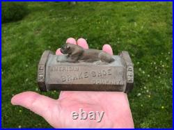 Vintage American Brake Shoe Company Tiger Bronze Paperweight Auto Train Aircraft