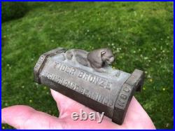 Vintage American Brake Shoe Company Tiger Bronze Paperweight Auto Train Aircraft Vintage American Brake Shoe Company Tiger Bronze Paperweight Auto Train Aircraft
