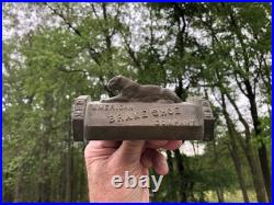 Vintage American Brake Shoe Company Tiger Bronze Paperweight Auto Train Aircraft