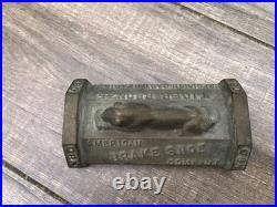 Vintage American Brake Shoe Company Tiger Bronze Paperweight Auto Train Aircraft
