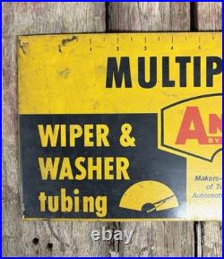 Vintage Anco Auto Products Windshield Wipers & Fuel Line Hose Display Rack Sign