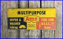 Vintage Anco Auto Products Windshield Wipers & Fuel Line Hose Display Rack Sign
