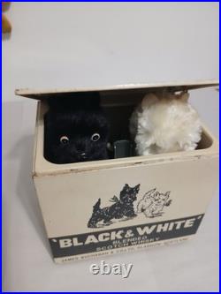 Vintage Animated Barking Scottie Dogs Display Black & White Whisky works