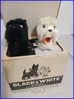 Vintage Animated Barking Scottie Dogs Display Black & White Whisky works