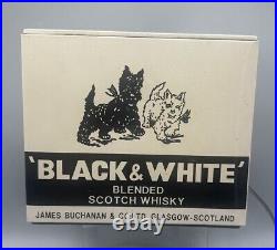 Vintage Animated Black & White Scotch Whiskey Barking Scottie Dogs Store Display