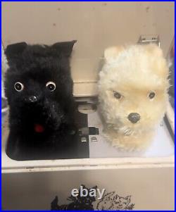 Vintage Animated Black & White Scotch Whiskey Barking Scottie Dogs Store Display