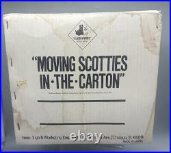 Vintage Animated Black & White Scotch Whiskey Barking Scottie Dogs Store Display