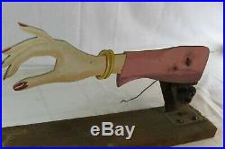 Vintage Animatronic Lady's Arm & Hand for Carpet Display Works Perfectly