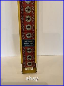 Vintage Antigue Hanging Magic Yeast Metal Store Display Owl Motif 27