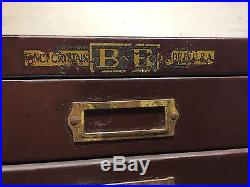 Vintage Antique B&B Watchmakers 2 Cabinet Set 12 Drawers Store Display Repurpose