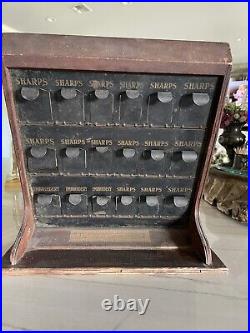 Vintage Antique Boye General Store Needle Display Cabinet