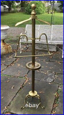 Vintage Antique Brass Store Display Costumer Clothing Holder