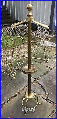 Vintage Antique Brass Store Display Costumer Clothing Holder