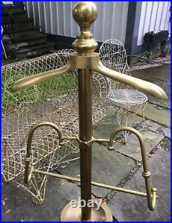 Vintage Antique Brass Store Display Costumer Clothing Holder