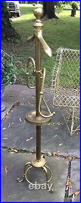 Vintage Antique Brass Store Display Costumer Clothing Holder