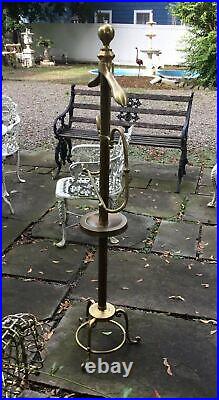 Vintage Antique Brass Store Display Costumer Clothing Holder