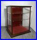 Vintage-Antique-Clear-Acrylic-General-Store-Showcase-Wood-Display-Cabinet-Case-01-kpa