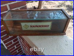 Vintage Antique Counter Display Sealpackerchief Sign Handkerchiefs Hankie