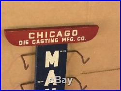 Vintage Antique Hardware Advertising Display Sign Chicago Die Casting Co