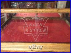 Vintage Antique Keen Kutter Advertising Display Cabinet Sign