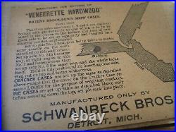 Vintage Antique Pair of Oak 1897 General Store Display Cases Schwaybeck Bros