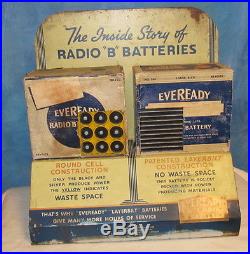 Vintage/Antique Store Display EVEREADY BATTERY Radio B Batteries