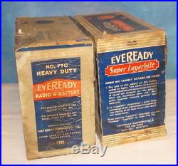 Vintage/Antique Store Display EVEREADY BATTERY Radio B Batteries