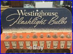 Vintage Antique Westinghouse Flashlight Lamps Bulbs Store Counter Display Nr