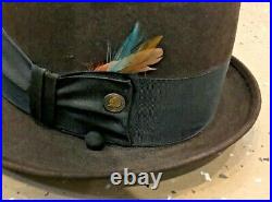 Vintage Antique Wire Triple Hat Stand Holder 1920s Display DOBBS & CHAMP Hats
